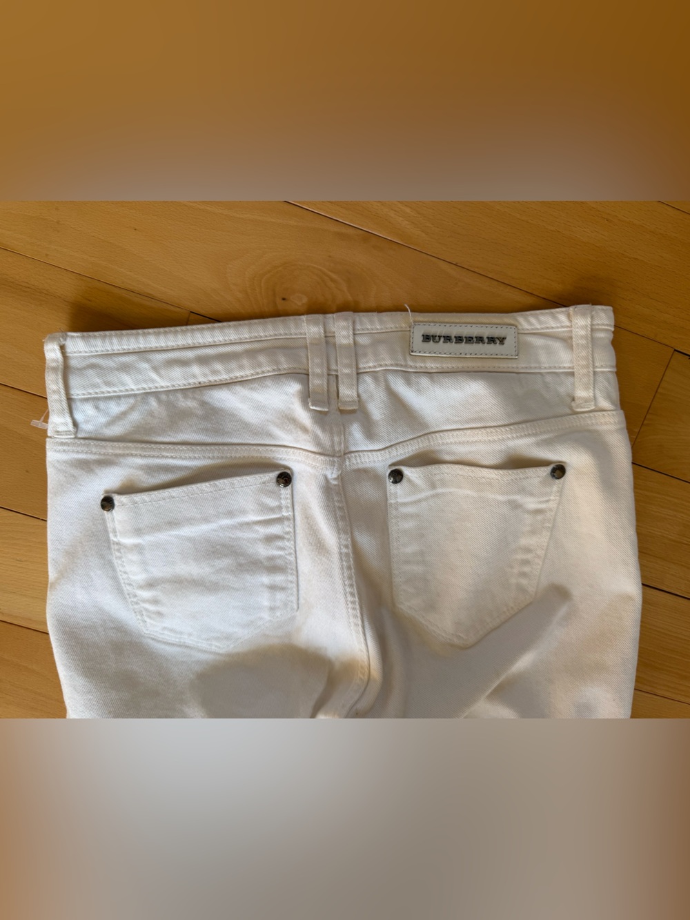 Burberry London Culham 27R white skinny mid-rise - Picture 7 of 8